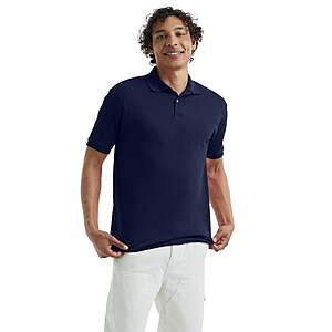 Hanes Men's EcoSmart Polo Shirt $5.00 + Free S&H w/ Walmart+ or on $35+