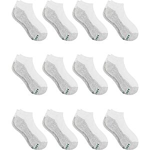 $3.59: 12-Pairs Hanes Boys' Double Tough Cushioned No Show Socks (Small) at Amazon