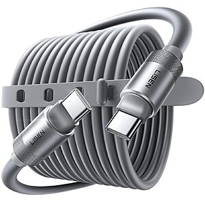 LISEN 10' 100W Silicone USB C to USB C Fast Charging Cable $6 + Free Shipping w/ Prime or on $35+ orders