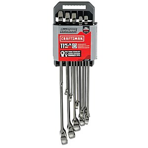 11-Pc CRAFTSMAN OVERDRIVE Standard (SAE) or Metric Combination Wrench Set $50 + Free Shipping