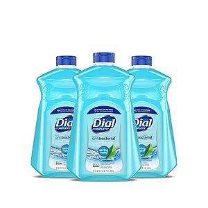 [S&S] $11.31*: 3-Pack 52-Oz Dial Antibacterial Liquid Hand Soap Refill (Spring Water) at Amazon ($3.77 each)