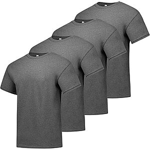$12.02*: 4-Pk Hanes Men's Short Sleeve Essentials Crewneck Cotton/Poly T-Shirt at Amazon