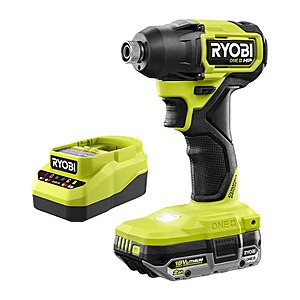 Ryobi ONE+ HP 18V Brushless Cordless Compact Impact Driver Kit with 18V 2.0 Ah HIGH PERFORMANCE Battery and Charger $69