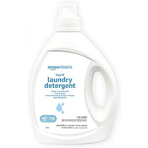 82.5-Oz Amazon Basics Super Concentrated Liquid Laundry Detergent (Various) .25 w/ Subscribe & Save