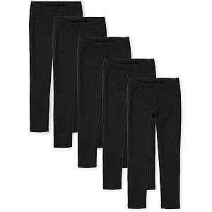 5-Pack The Children's Place Girls Leggings (Black or Tidal;Limited Sizes) $12