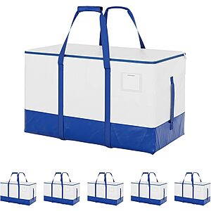 90L StorageWorks Extra Large Moving Bags (Various Colors): 8-Pack $18, 6-Pack $15 