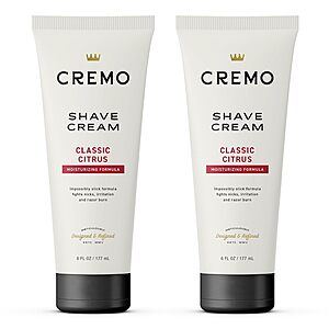 2-Pack 6-Oz Cremo Men's Shave Creams (Classic Citrus) $7.45 w/ Subscribe & Save