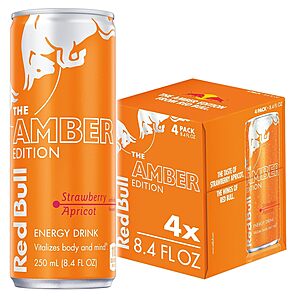 Select Accounts:4-Pack 8.4-Oz Red Bull Energy Drink (Amber / Strawberry Apricot) $3.60 w/ Subscribe & Save