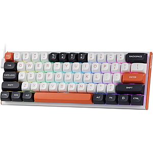 60% 61-Key Redragon K683 Magnetic Hall Effect Wired Keyboard (Orange, HE Switch) $27 