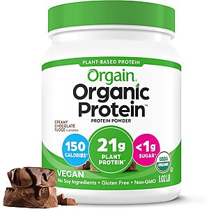 Select Accts: 1.02-lb Orgain Organic Protein Powder (Creamy Chocolate Fudge) $10 w/ Subscribe & Save