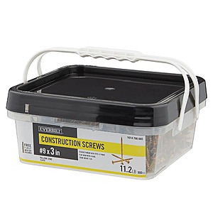 Select Locations: 900-Pc Everbilt #9 x 3" Yellow Zinc Construction Screws from $19.90 + Free S&H
