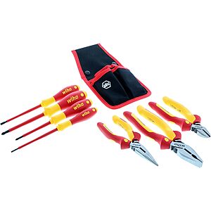 7-Pc Wiha Insulated Industrial Pliers & Screwdriver Set $65 + Free S&H