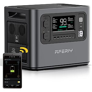 AFERIY P210 2048Wh LiFePO4 2400W Power Station $499 + Free S&H