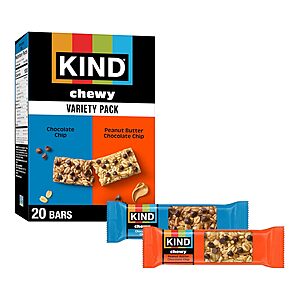 20-Ct 0.81-Oz KIND Chewy Granola Bars (Variety Pack) w/ S&S