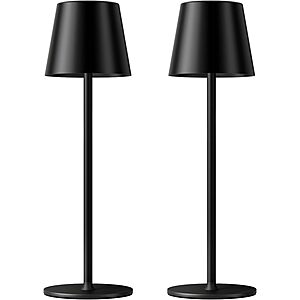 [Prime, AC] $13.39* | 2-Pk Kakanuo 5000mAH Cordless Rechargeable Table Lamps (Black) at Amazon