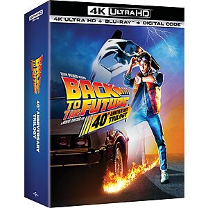 Back to the Future: 40th Anniversary Trilogy (4K UHD + Blu-ray + Digital) $30 