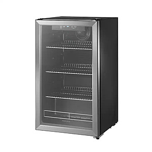 Insignia&trade; - 115-Can Beverage Cooler - Stainless Steel $128.99 YMMV at Best Buy