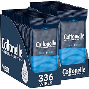 Select Accounts:  24-Pk 14-Ct Cottonelle On-The-Go Flushable Wet Wipes $11.70 w/ S&S