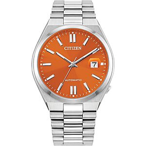 40mm Citizen Men's Automatic Tsuyosa Sport Luxury Orange Dial Watch $237.50 + Free S&H