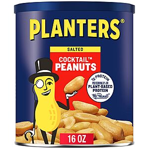 Select Accounts: 16-Oz PLANTERS Cocktail Peanuts (Salted) $2 w/ S&S