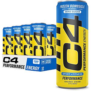 Select Accounts: 12-Pk 12-Oz C4 Performance Energy Drink (Frozen Bombsicle) 2 for $16.30 w/ S&S + Free S&H
