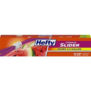 Select Accounts: 12-Ct 2.5-Gal Hefty Slider Jumbo Storage Bags 2 for $5.90 w/ S&S