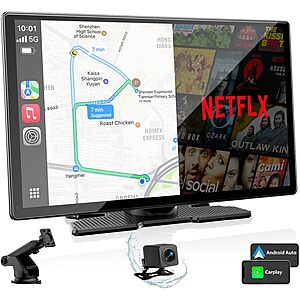 9" Volam CarPlay Voice Control Touch Screen w/ Built-In Netflix, Youtube & Camera + Free S&H