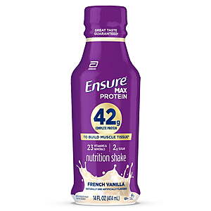 14-Oz Ensure Max 42g Protein Shake (Chocolate or Vanilla) + $4 Walmart Cash $4 + Free Pickup