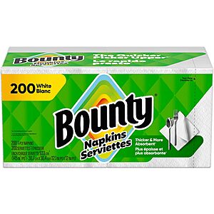 Select Accounts: 200-Ct Bounty 1-Ply Paper Napkins $2.70 