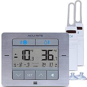 Prime: AcuRite Digital Wireless Fridge & Freezer Thermometer w/ Alarm $28 + Free S&H
