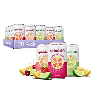 Select Accts: 20-Pk 12-Oz Spindrift Sparkling Water (3 Flavor Lemonade Variety) $8.70 or Less w/ S&S