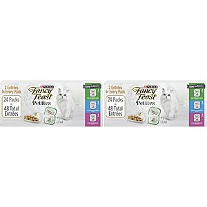 48-Pk 2.8-Oz Purina Fancy Feast Petites Wet Cat Food Tubs
