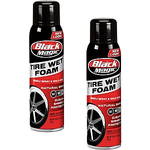 2-Pk 18-Oz Black Magic Tire Wet Foam Sprays $9.95 