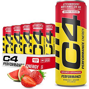 C4 Zero Sugar Performance Energy Drink Strawberry Watermelon Ice