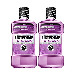Select Accounts: 2-Pk 33.8-Oz Listerine Total Care Anticavity Fluoride Mouthwash $9.55 w/ S&S