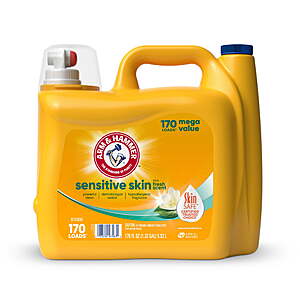 Select Accounts: 170-Oz Arm & Hammer Sensitive Skin Liquid Laundry Detergent $10 w/ S&S