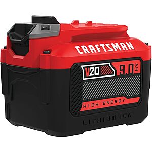 Craftsman V20 9 Ah Lithium-Ion Battery $79 + Free S&H