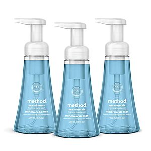 Select Accounts: 3-Pk 10-Oz Method Foaming Hand Wash Soap (Sea Minerals) $7.30 w/ S&S