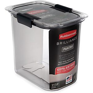 12-Cup Rubbermaid Brilliance Airtight Food Storage Pantry Container