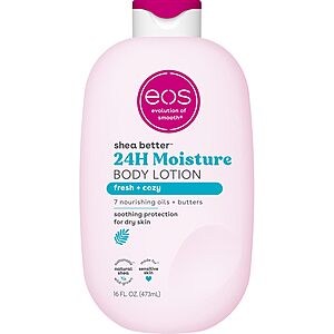 Select Accounts: 16-Oz eos Shea Better Body Lotion (Fresh & Cozy) $2 w/ S&S