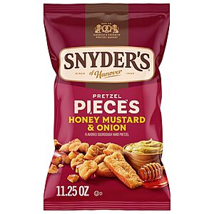 11.25-Oz Snyder's of Hanover Pretzel Pieces (Honey Mustard & Onion)