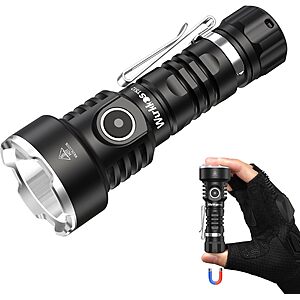 Wurkkos TS12 SFT25R 1350 Lumen LED Mini Flashlight w/ Battery $20 