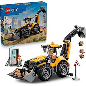 301-Pc LEGO City: Yellow Backhoe Loader Building Set $23.95 