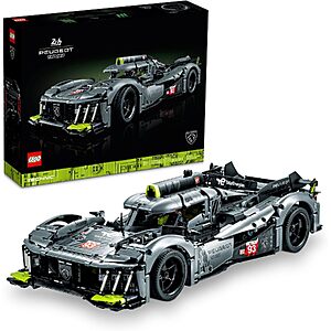 Prime Members: 1775-Pc LEGO Technic: PEUGEOT 9X8 24H Le Mans Hybrid Hypercar $140 + Free S&H