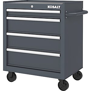 4-Drawer Kobalt Steel Rolling Tool Cabinet (4 Colors, 26.7" x 33")