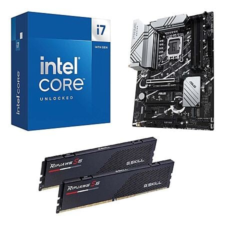 i7 14700kf、ddr5 32gb、z790-h Intel Core i7-14700K CPU + ASUS Z790 Gaming WiFi7 + 32GB (2
