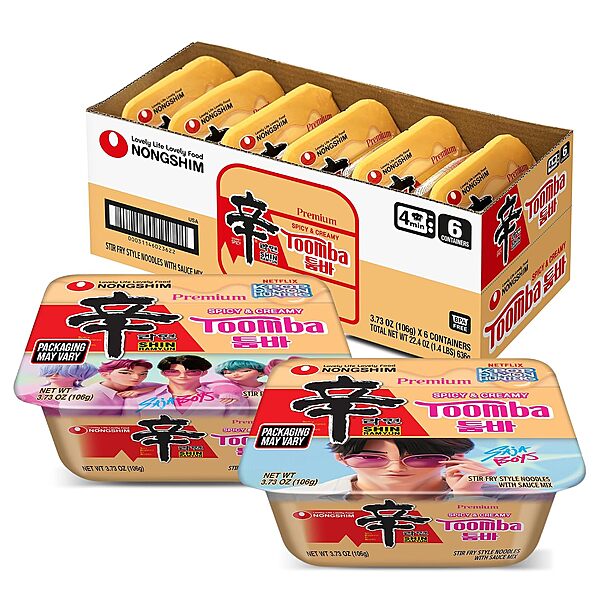 6-Pk 3.73-Oz Nongshim Shin Ramyun Instant Noodle Bowls (Spicy & Creamy Toomba)