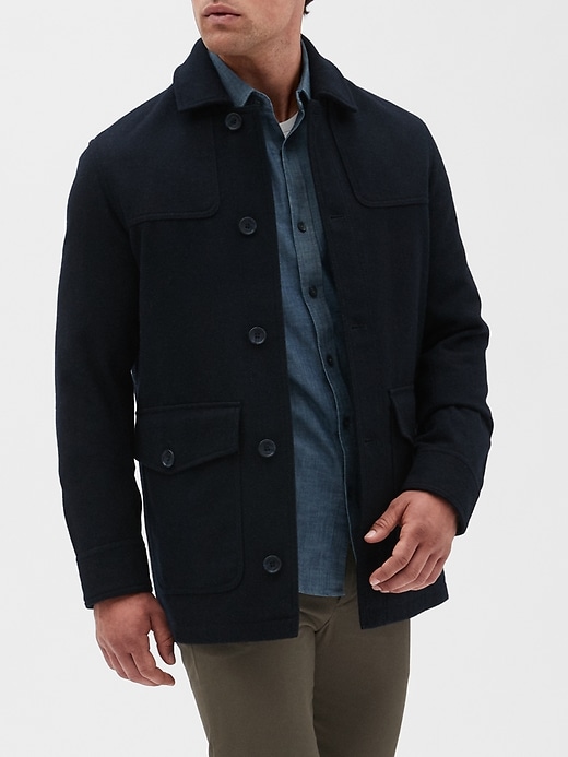 gap factory wool blend coat