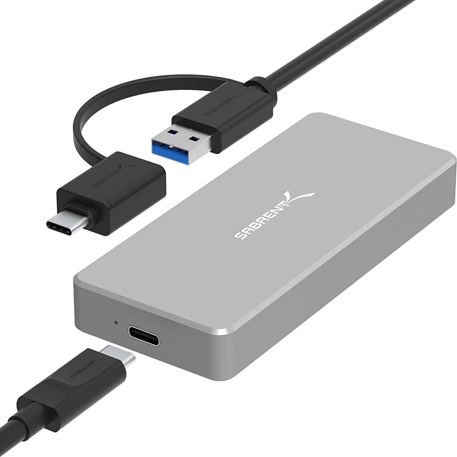 Ec tfnb sabrent usb 3 2 tool free enclosure for nvme pcie m key m 2 ssd