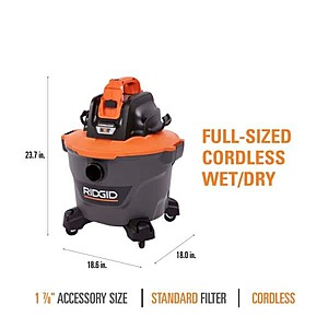 Ridgid 18v 9 gallon cordless wet dry vacuum deals